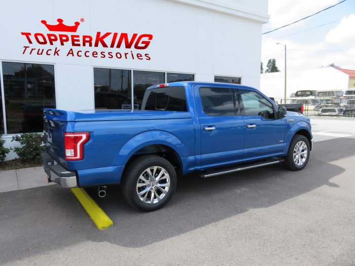 2016 Ford F150 with LEER 750 Sport, Side Steps, Chrome, Tint, Hitch by TopperKING Brandon 813-689-2449 or Clearwater FL 727-530-9066. Call!