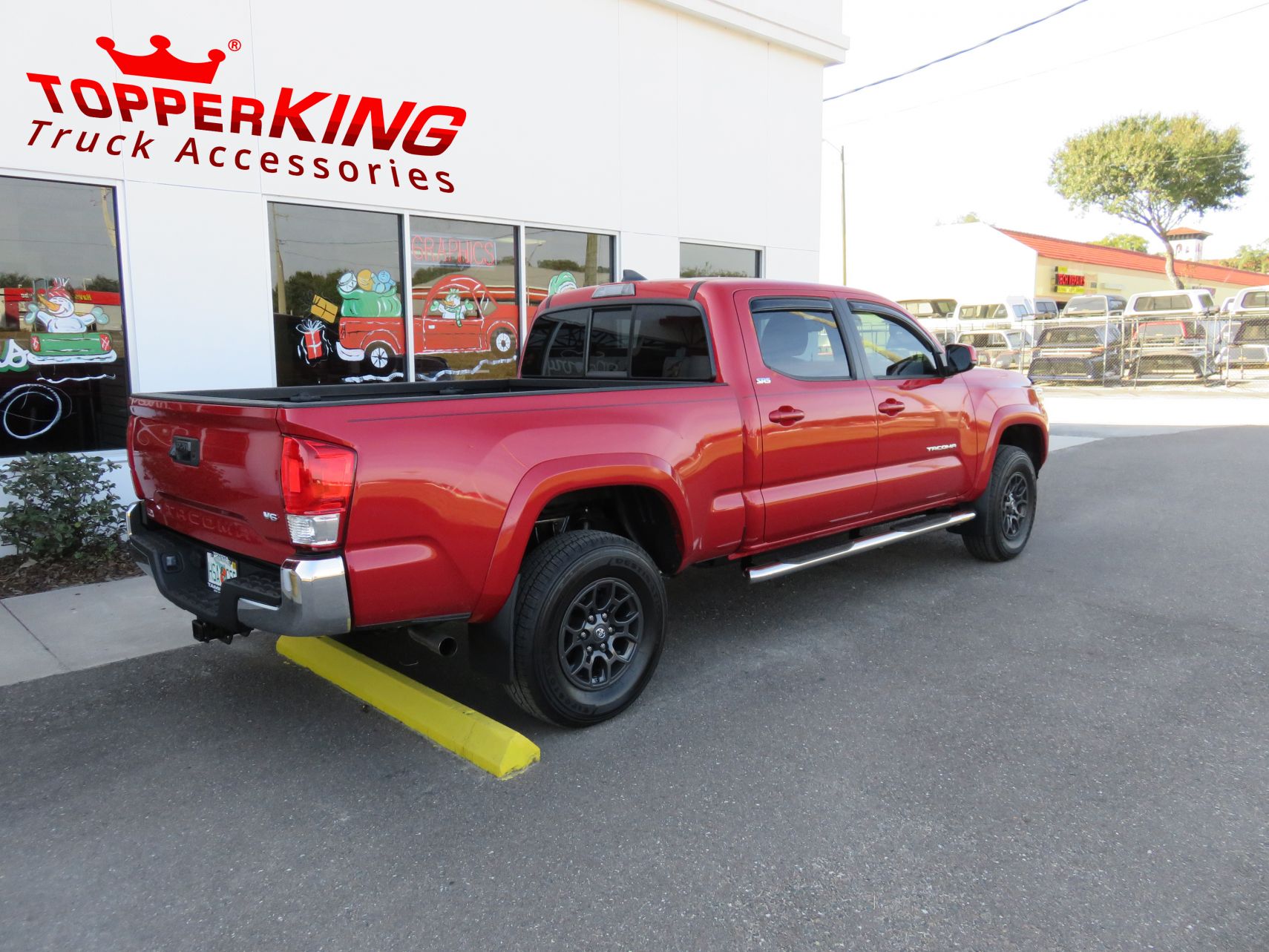 2016 Toyota Tundra Nerf bars, Vent Visors, Bug Shield, Graphics, Tint, Hitch. Call TopperKING Brandon 813-689-2449 Clearwater FL 727-530-9066