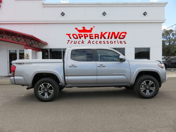 2017 Toyota Tacoma with LEER 700, Bug Guard, Chrome Accessories, Hitch, Tint by TopperKING Brandon 813-689-2449 or Clearwater FL 727-530-9066. Call Today!