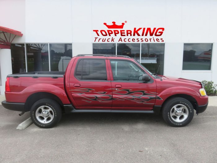 2005 Ford Explorer Sport Trac with Graphics, Bug Guard, Hitch, Bedliner, Tint. Call TopperKING Brandon 813-689-2449 Clearwater 727-530-9066.