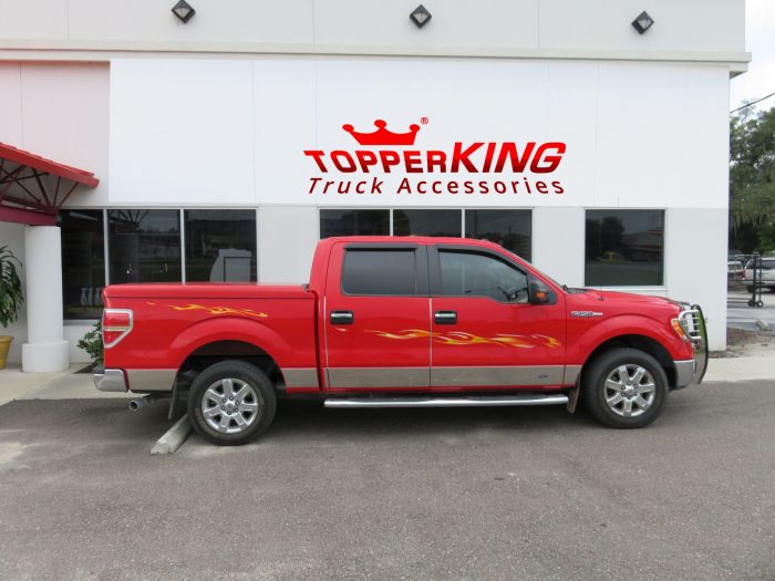 2011 Ford F150 with Ranch Sportwrap, Side Steps, Graphics, Grill Guard by TopperKING Brandon 813-689-2449 or Clearwater 727-530-9066! Call Us!