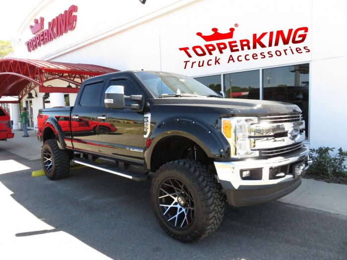 2017 Ford F250 with LEER 700, Running Boards, Vent Visors, Fender Flares. Call TopperKING Brandon 813-689-2449 or Clearwater FL 727-530-9066.