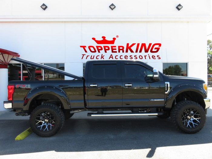 2017 Ford F250 with LEER 700, Running Boards, Vent Visors, Fender Flares. Call TopperKING Brandon 813-689-2449 or Clearwater FL 727-530-9066.