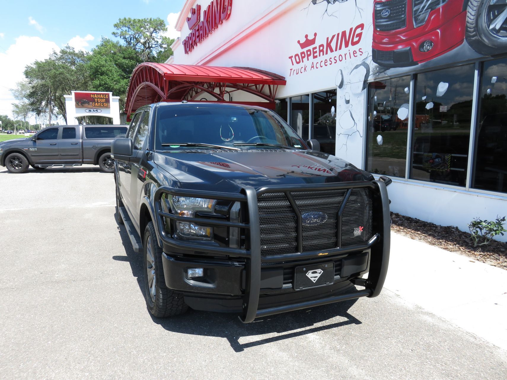 2017 Ford F150 with Grill Guard, Running Boards, Tool Box, Tint, Hitch by TopperKING Brandon 813-689-2449 or Clearwater FL 727-530-9066. Call!