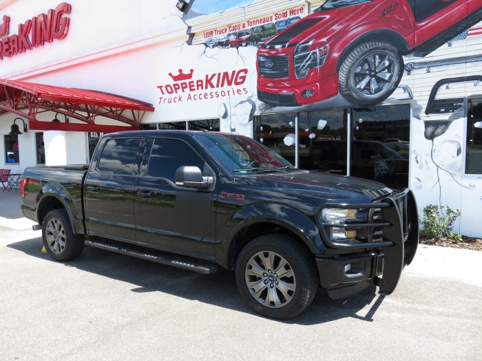 2017 Ford F150 with Grill Guard, Running Boards, Tool Box, Tint, Hitch by TopperKING Brandon 813-689-2449 or Clearwater FL 727-530-9066. Call!