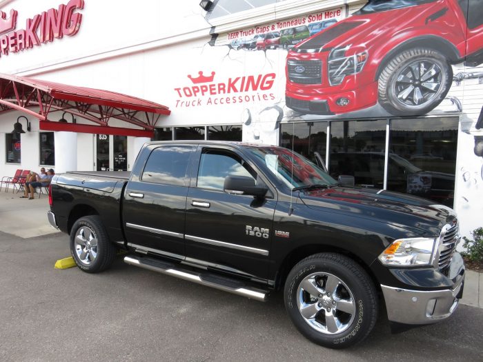 2017 Dodge RAM with Truxedo Titanium, Nerf Bars, Cargo management by TopperKING Brandon 813-689-2449 or Clearwater FL 727-530-9066. Call Now!