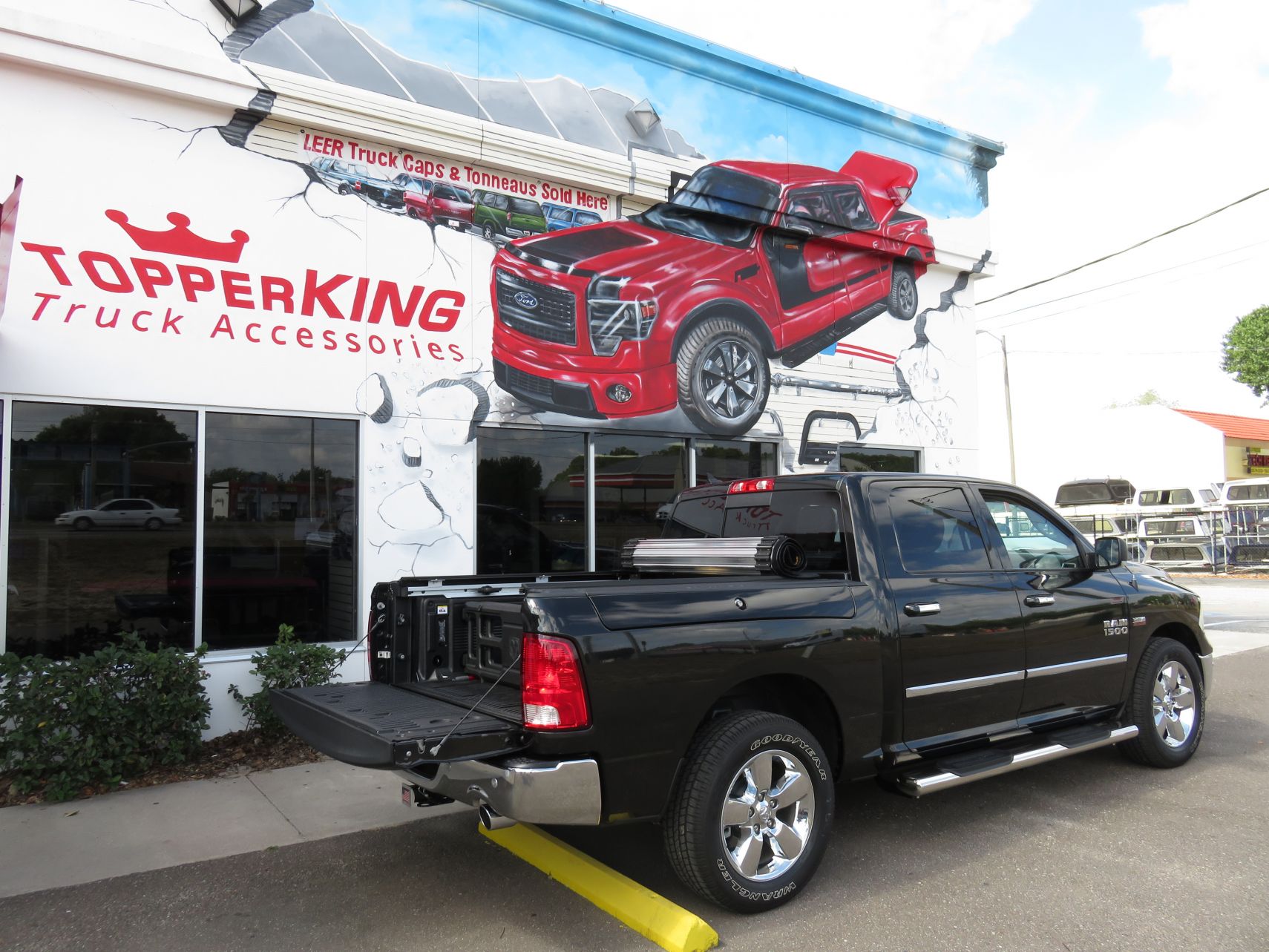 2017 Dodge RAM with Truxedo Titanium, Nerf Bars, Cargo management by TopperKING Brandon 813-689-2449 or Clearwater FL 727-530-9066. Call Now!