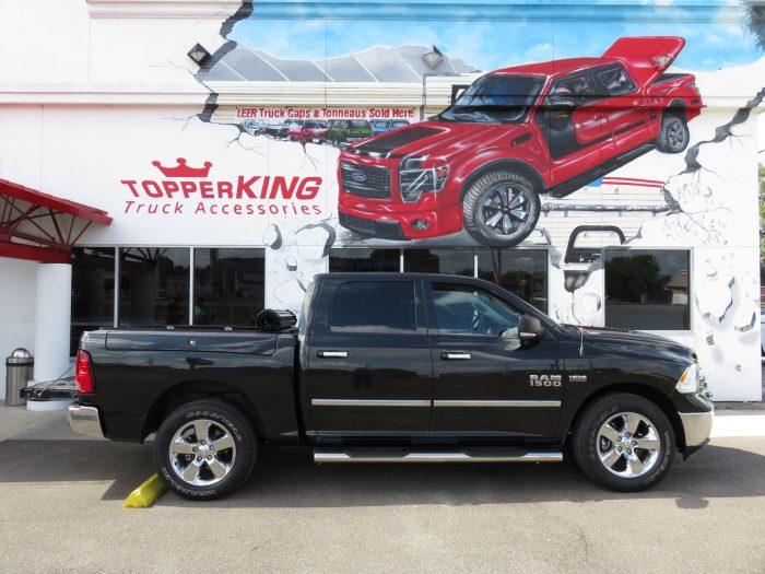 2017 Dodge RAM with Truxedo Titanium, Nerf Bars, Cargo management by TopperKING Brandon 813-689-2449 or Clearwater FL 727-530-9066. Call Now!