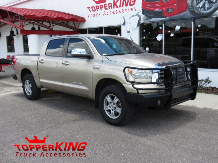 2010 Toyota Tundra with RanchHand Bumper, Chrome Accessories, Tint by TopperKING in Brandon, FL 813-689-2449 or Clearwater, FL 727-530-9066. Call today!