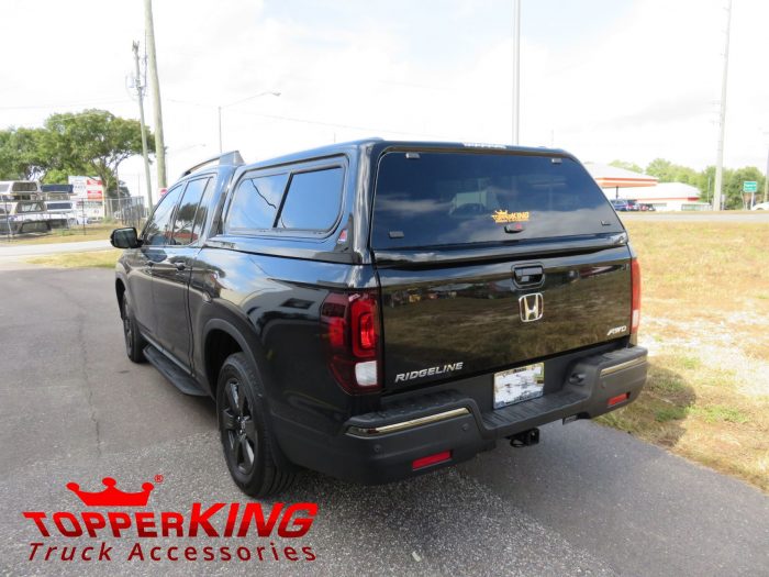 2017 Honda Ridgeline with LEER 100XR Running Boards, Roof Racks, Hitch, Tint by TopperKING in Brandon 813-689-2449 or Clearwater FL 727-530-9066. Call now!