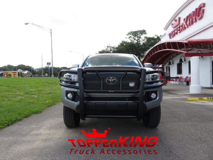 2017 Toyota Tacoma withWestin Grill Guard, Hood Guard, Tint, Hitch by TopperKING in Brandon, FL 813-689-2449 or Clearwater, FL 727-530-9066. Call today!