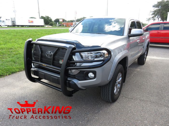 2017 Toyota Tacoma withWestin Grill Guard, Hood Guard, Tint, Hitch by TopperKING in Brandon, FL 813-689-2449 or Clearwater, FL 727-530-9066. Call today!