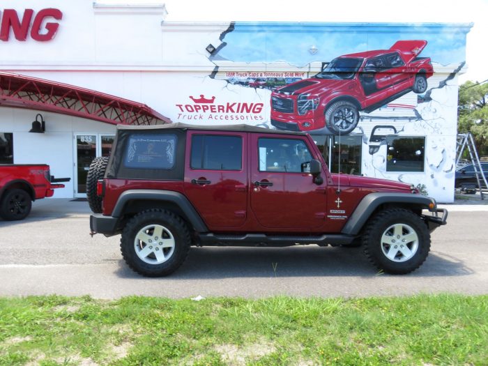 2015 Jeep Wrangler Smittybilt bumper, fender flares, and custom hitch by TopperKING in Brandon, FL 813-689-2449 Call today to start on your truck!