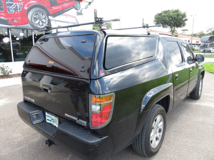 2007 Ridgeline with LEER 100XQ, Roof Racks, Hitch, Tint by TopperKING in Brandon, FL 813-689-2449 or Clearwater, FL 727-530-9066. Call today!