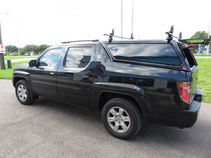 2007 Ridgeline with LEER 100XQ, Roof Racks, Hitch, Tint by TopperKING in Brandon, FL 813-689-2449 or Clearwater, FL 727-530-9066. Call today!