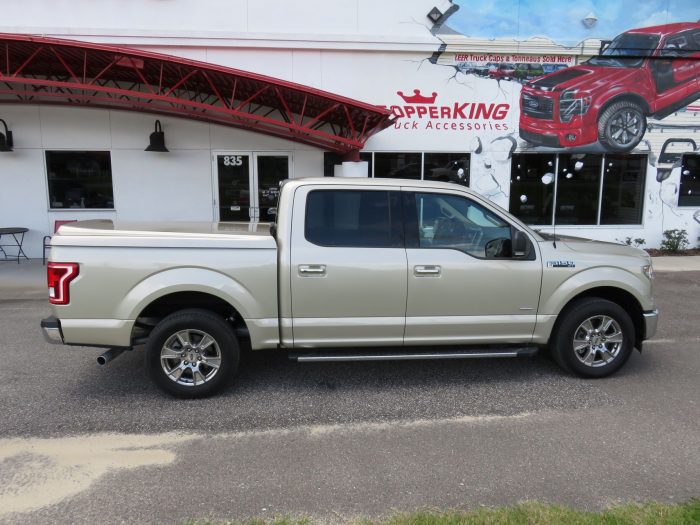 2017 Ford F150 with Leer 700, Running Boards, Tint, Chrome by TopperKING in Brandon, FL 813-689-2449 or Clearwater, FL 727-530-9066. Call today!