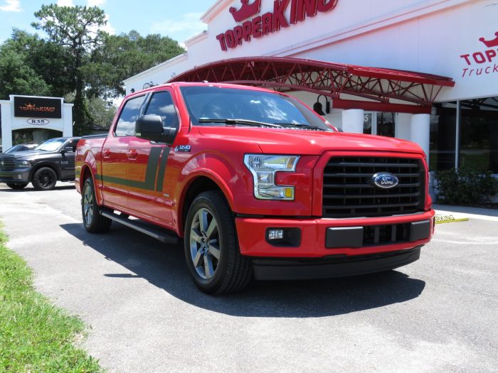 2017 Ford F150 with TruXedo TruXport Soft Tonneau, Graphics, Running Boards, Tint, Hitch. Call TopperKING Brandon 813-689-2449 or Clearwater 727-530-9066!