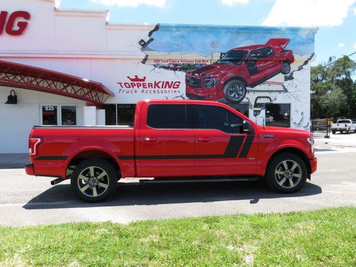 2017 Ford F150 with TruXedo TruXport Soft Tonneau, Graphics, Running Boards, Tint, Hitch. Call TopperKING Brandon 813-689-2449 or Clearwater 727-530-9066!