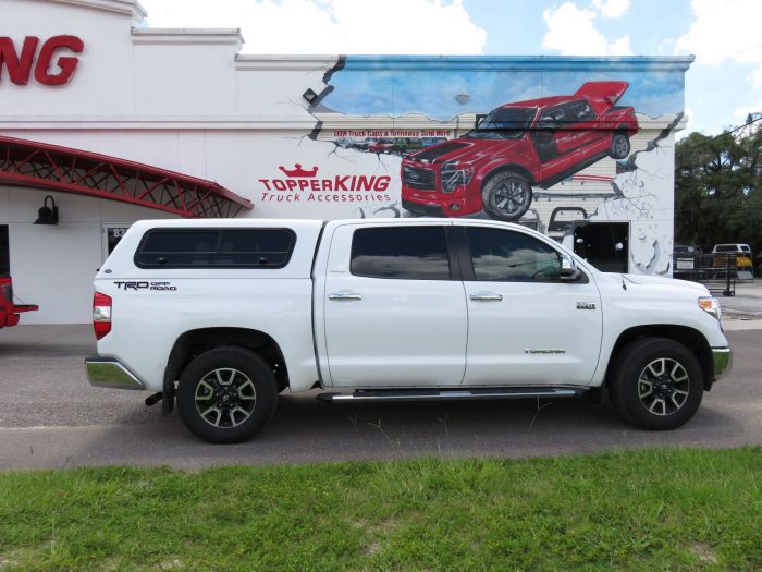 2017 Toyota Tundra with Ranch Echo, Windoor, Running Boards, Chrome, Tint, Hitch by TopperKING Brandon 813-689-2449 or Clearwater FL 727-530-9066. Call Now!