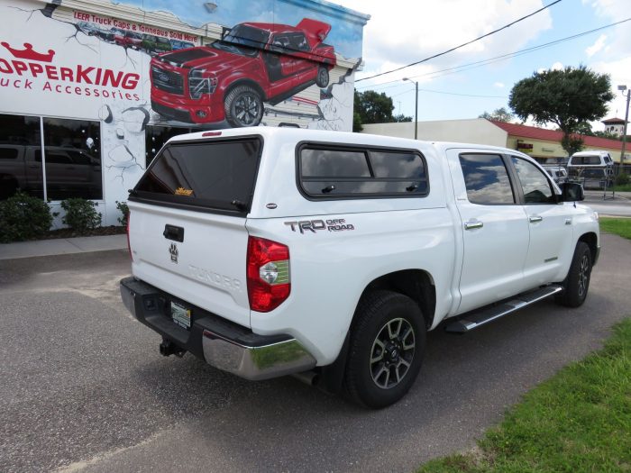2017 Toyota Tundra with Ranch Echo, Windoor, Running Boards, Chrome, Tint, Hitch by TopperKING Brandon 813-689-2449 or Clearwater FL 727-530-9066. Call Now!
