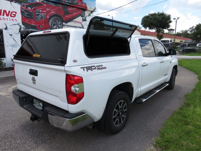 2017 Toyota Tundra with Ranch Echo, Windoor, Running Boards, Chrome, Tint, Hitch by TopperKING Brandon 813-689-2449 or Clearwater FL 727-530-9066. Call Now!