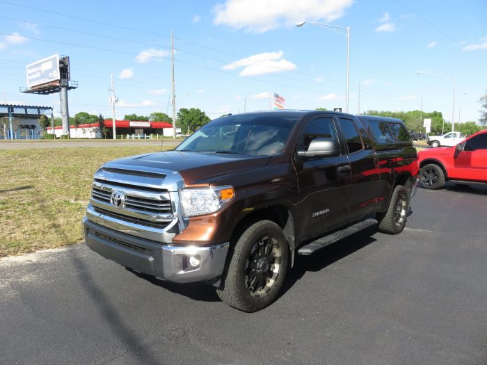 2018 Toyota Tundra with Ranch Sierra, Hitch, Tint, Running boards by TopperKING Brandon 813-689-2449 or Clearwater FL 727-530-9066. Call Now!