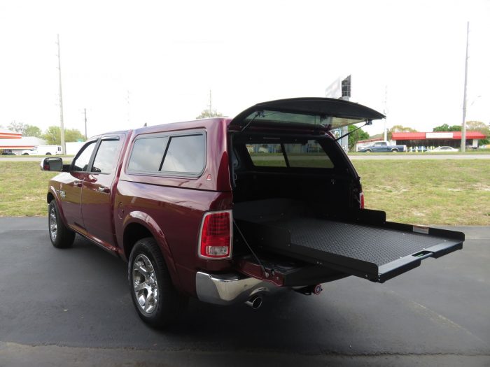 2018 Dodge RAM with Leer 100XR, LEER Locker, SlideZilla, Vent Visors, Tint, Hitch by TopperKING Brandon 813-689-2449 or Clearwater FL 727-530-9066. Call Us!