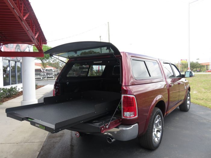 2018 Dodge RAM with Leer 100XR, LEER Locker, SlideZilla, Vent Visors, Tint, Hitch by TopperKING Brandon 813-689-2449 or Clearwater FL 727-530-9066. Call Us!