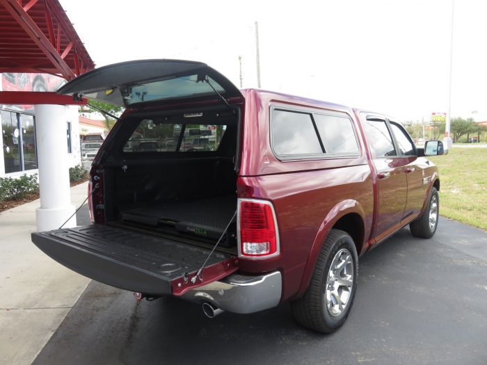 2018 Dodge RAM with Leer 100XR, LEER Locker, SlideZilla, Vent Visors, Tint, Hitch by TopperKING Brandon 813-689-2449 or Clearwater FL 727-530-9066. Call Us!