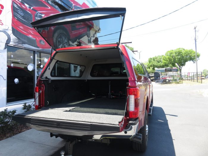 2018 Ford F250 with Ranch Echo, Roof Racks, BedRug, Hitch, Tint, Running Boards by TopperKING Brandon 813-689-2449 or Clearwater FL 727-530-9066. Call Now!