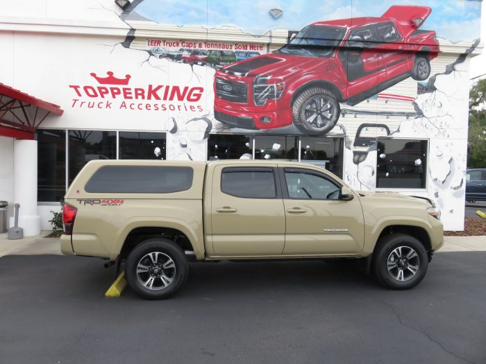 2018 Toyota Tacoma with Leer 100XQ, Bug Shield, Vent Visors, Hitch, Tint by TopperKING in Brandon, FL 813-689-2449 or Clearwater, FL 727-530-9066. Call Now!