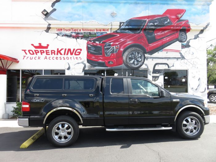 2008 Ford F150 Flareside with LEER 100R, Nerf Bars, Tint, Hitch, by TopperKING in Brandon, FL 813-689-2449 or Clearwater, FL 727-530-9066. Call today!