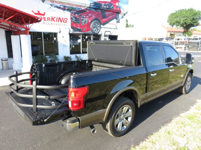 2018 Ford F150 with LEER 350M/TrilogyX2T, Hitch, BedXTender HD Sport by TopperKING in Brandon, FL 813-689-2449 or Clearwater, FL 727-530-9066. Call today!
