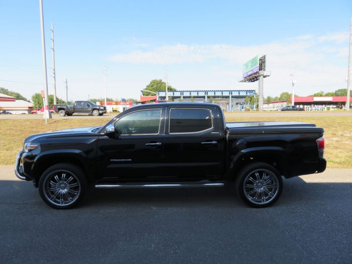 2018 Toyota Tundra with LEER 700, Nerf Bars, Grill Guard, Chrome, Hitch, Tint by TopperKING Brandon 813-689-2449 or Clearwater, FL 727-530-9066. Call today!