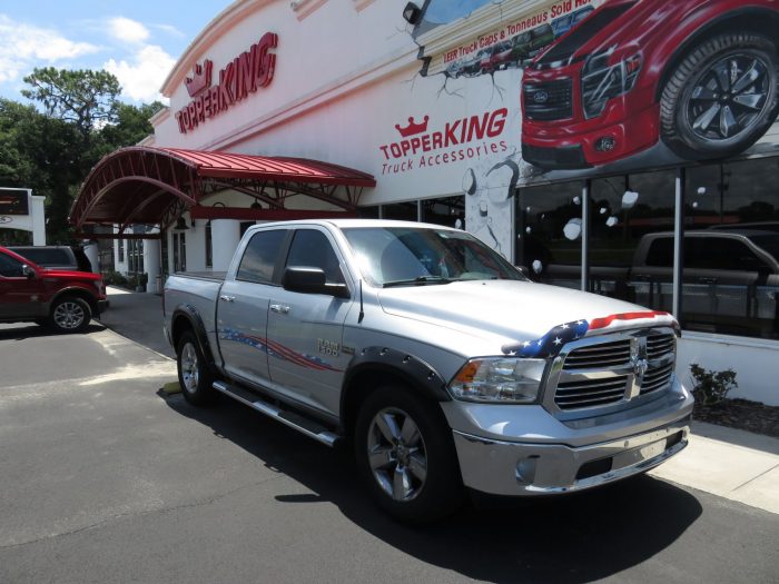 2015 Dodge RAM with LEER 350M Graphics Bug Guard Fender Flares Tint Hitch. Call TopperKING Brandon 813-689-2449 or Clearwater 727-530-9066!