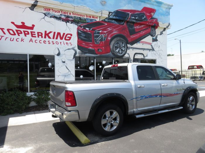 2015 Dodge RAM with LEER 350M Graphics Bug Guard Fender Flares Tint Hitch. Call TopperKING Brandon 813-689-2449 or Clearwater 727-530-9066!