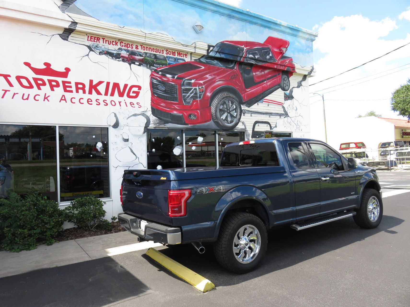 2017 Ford F150 with LEER 750 Sport, Chrome, Tint, Side Steps, Hitch. Call TopperKING Brandon 813-689-2449 or Clearwater FL 727-530-9066!