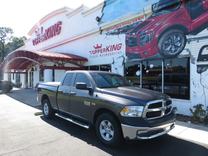 2017 Dodge RAM with Undercover Elite, Nerf Bars, Hitch, Tint by TopperKING in Brandon, FL 813-689-2449 or Clearwater, FL 727-530-9066. Call today!