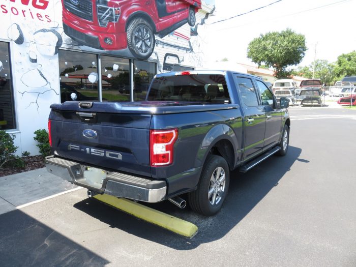 2018 Ford F150 with Undercover Elite, Side Steps, Chrome, Tint, Hitch by TopperKING Brandon 813-689-2449 or Clearwater FL 727-530-9066. Call!