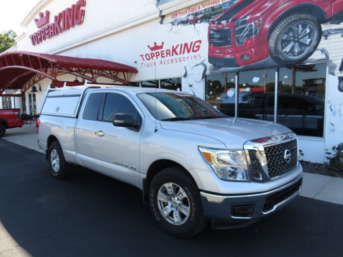 2018 Nissan Titan LEER DCC Commercial Topper, Cargo Management, Hitch. Call TopperKING Brandon 813-689-2449 or Clearwater FL 727-530-9066.