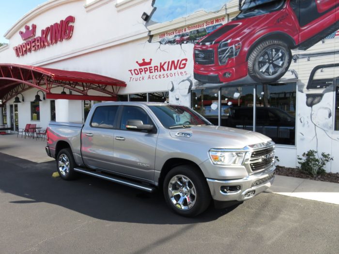 2019 Dodge RAM with LEER 550, Nerf Bars, Chrome, Tint, Hitch by TopperKING Brandon 813-689-2449 or Clearwater FL 727-530-9066. Call Today!