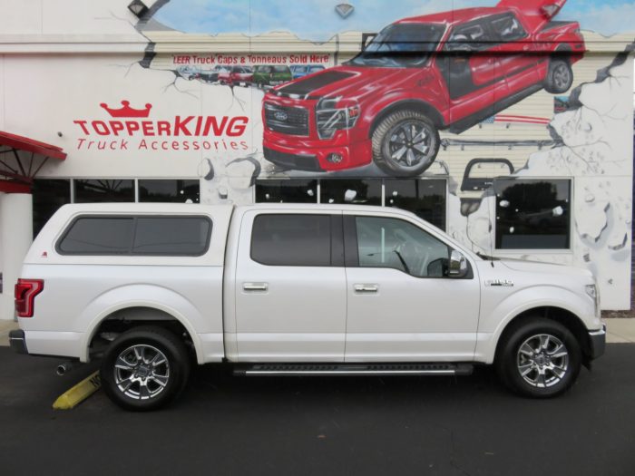 2018 Ford F150 with LEER 100XR, Side Steps, Tint, Chrome, Hitch by TopperKING Brandon 813-689-2449 or Clearwater FL 727-530-9066. Call today!