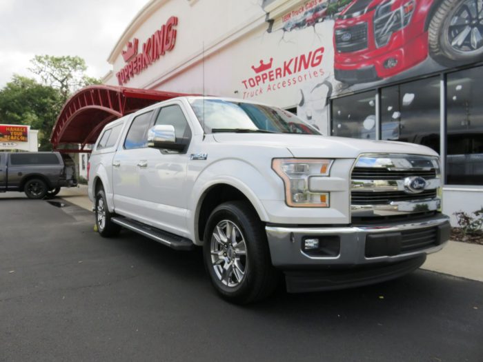 2018 Ford F150 with LEER 100XR, Side Steps, Tint, Chrome, Hitch by TopperKING Brandon 813-689-2449 or Clearwater FL 727-530-9066. Call today!