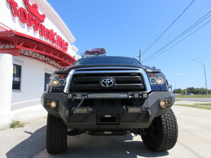 2013 Toyota Tundra with Ranch SportWrap, Lighted Bumper, Side Steps. Call TopperKING Brandon 813-689-2449 or Clearwater FL 727-530-9066.
