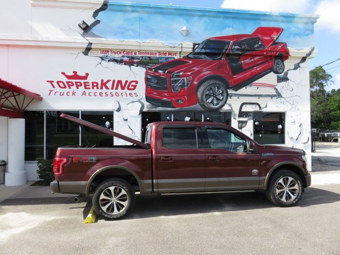 2016 Ford F150 LEER 550, Retractable Steps, Vent Visor, Bedliner, Bug Guard, Hitch by TopperKING Brandon 813-689-2449 Clearwater 727-530-9066