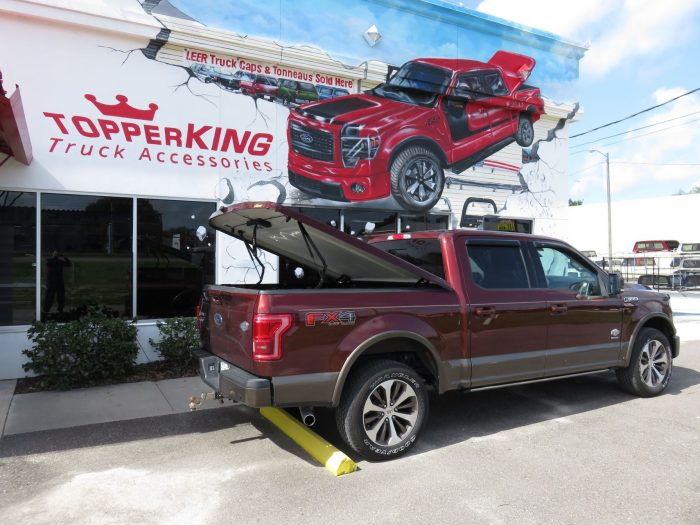 2016 Ford F150 LEER 550, Retractable Steps, Vent Visor, Bedliner, Bug Guard, Hitch by TopperKING Brandon 813-689-2449 Clearwater 727-530-9066