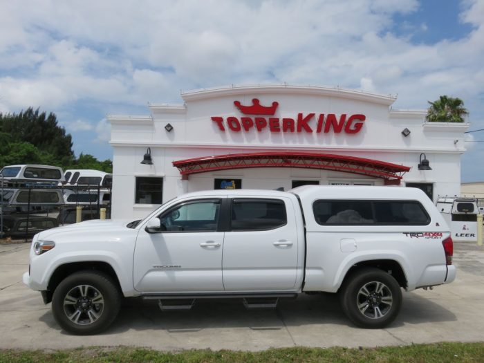 2017 Toyota Tacoma LEER 180, Drop Down Side Steps, Vent Visors, Tint, Hitch by TopperKING Brandon 813-689-2449 or Clearwater FL 727-530-9066.
