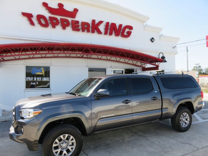 2018 Toyota Tacoma with LEER 100XQ, Roof Racks, Tint, Hitch by TopperKING in Brandon, FL 813-689-2449 or Clearwater, FL 727-530-9066. Call today!