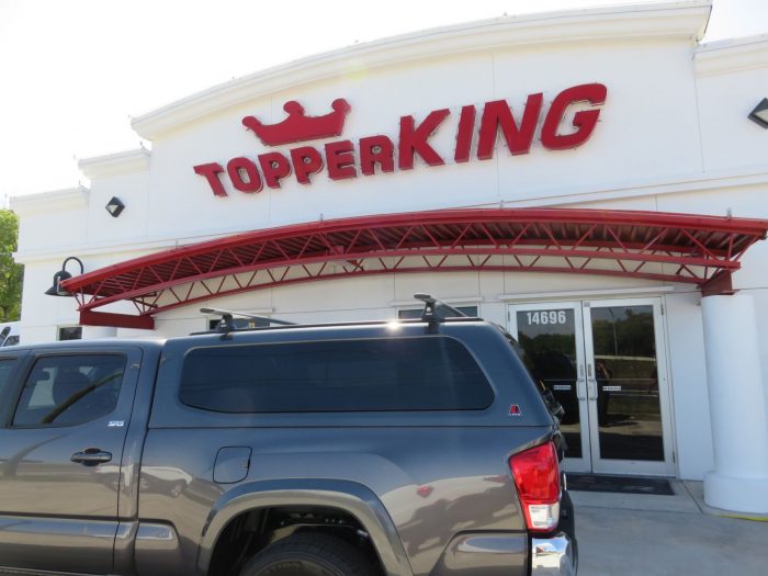 2018 Toyota Tacoma with LEER 100XQ, Roof Racks, Tint, Hitch by TopperKING in Brandon, FL 813-689-2449 or Clearwater, FL 727-530-9066. Call today!