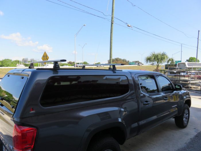 2018 Toyota Tacoma with LEER 100XQ, Roof Racks, Tint, Hitch by TopperKING in Brandon, FL 813-689-2449 or Clearwater, FL 727-530-9066. Call today!